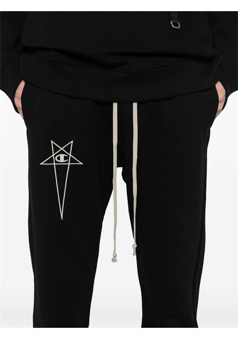 Black logo-detail track trousers Rick Owens x Champion - unisex RICK OWENS X CHAMPION | CM01E1685CHFE09